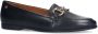 No Stress Dames Zwarte leren loafers met gouden chain - Thumbnail 4