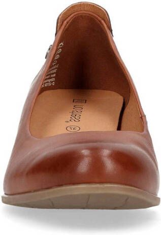 No Stress leren pumps cognac