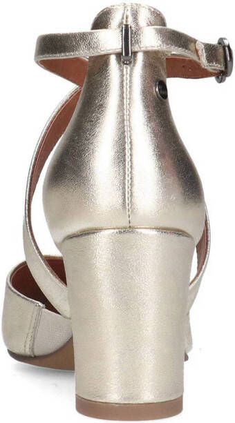 No Stress leren pumps goud