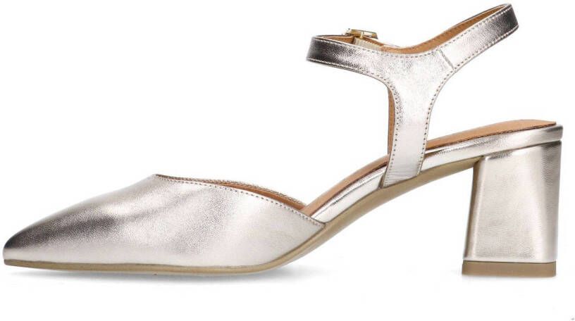 No Stress leren pumps goud