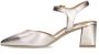 No Stress Dames Goudkleurige leren slingbacks - Thumbnail 4