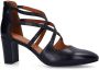 No Stress Dames Zwarte leren pumps met ritssluiting - Thumbnail 5