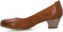 No Stress leren pumps met lage hak cognac - Thumbnail 4