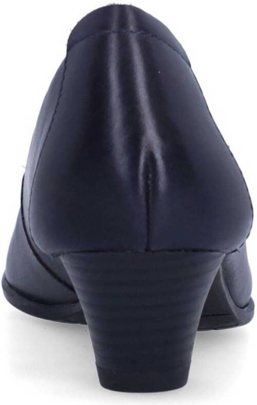 No Stress leren pumps met lage hak donkerblauw