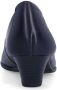 No Stress leren pumps met lage hak donkerblauw - Thumbnail 4
