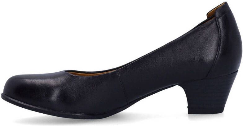 No Stress leren pumps met lage hak zwart
