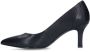 No Stress Dames Zwarte leren klassieke pumps - Thumbnail 5