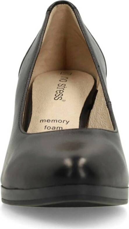 No Stress leren pumps zwart