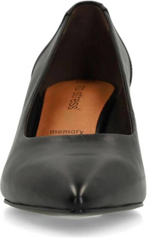 No Stress leren pumps zwart