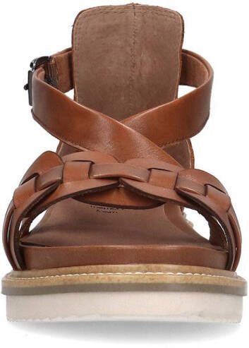 No Stress leren sandalen cognac