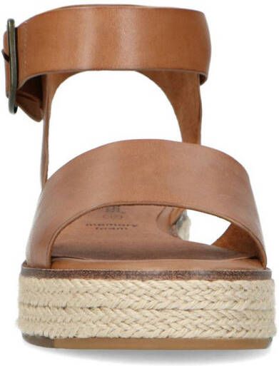 No Stress leren sandalen cognac