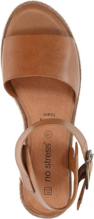 No Stress leren sandalen cognac