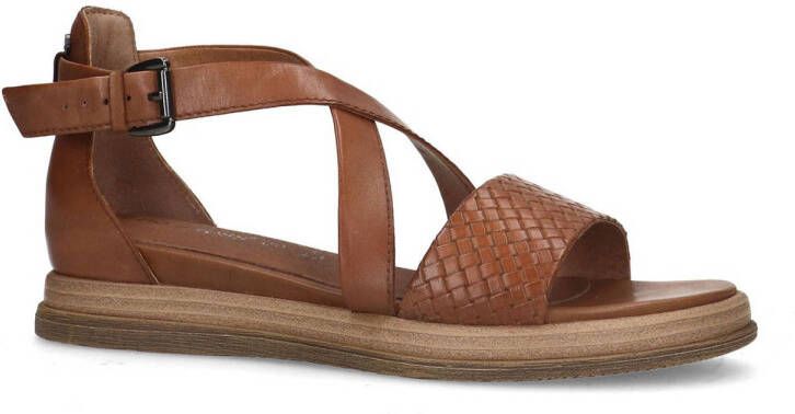 No Stress leren sandalen cognac