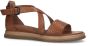 No Stress Dames Cognac leren sandalen - Thumbnail 4