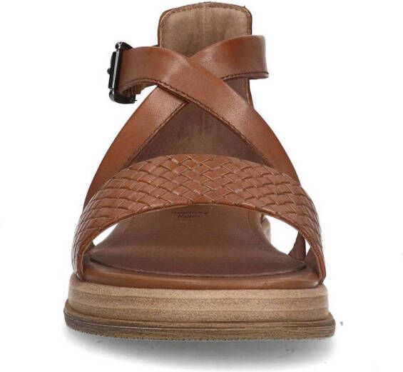 No Stress leren sandalen cognac