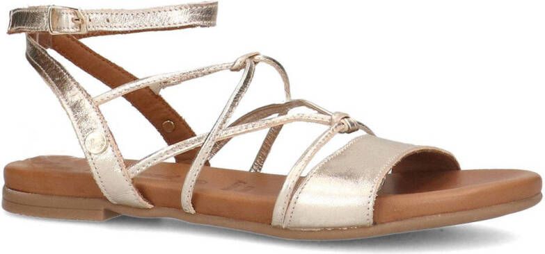 No Stress leren sandalen goud