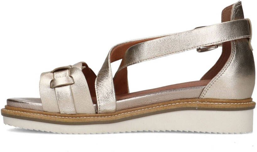 No Stress leren sandalen goud