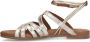 No Stress Dames Goudkleurige leren sandalen met bandjes - Thumbnail 4