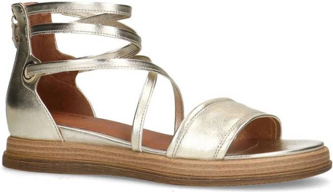 No Stress leren sandalen goud