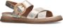 No Stress Dames PRE ORDER Gouden leren plateau sandalen met gesp - Thumbnail 4