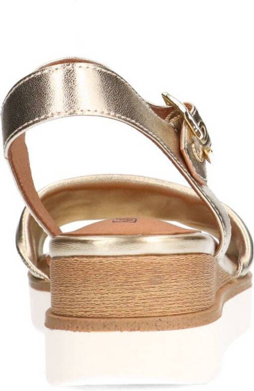No Stress leren sandalen goud