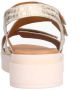 No Stress Dames Gouden leren croco sandalen - Thumbnail 4