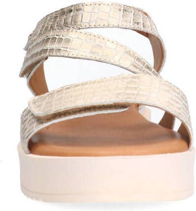 No Stress leren sandalen goud