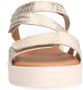 No Stress Dames Gouden leren croco sandalen - Thumbnail 5