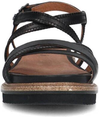 No Stress leren sandalen zwart