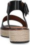 No Stress Dames Zwarte leren sandalen - Thumbnail 2