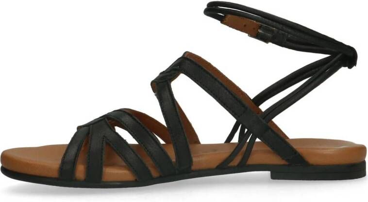 No Stress leren sandalen zwart