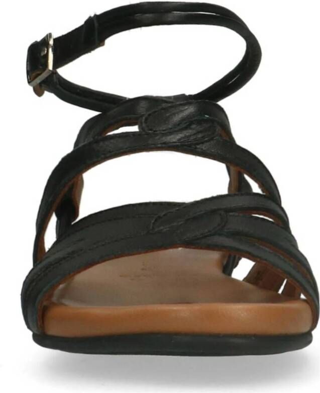 No Stress leren sandalen zwart