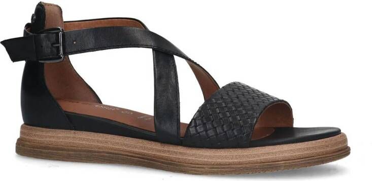 No Stress leren sandalen zwart