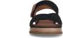 No Stress Dames PRE ORDER Zwarte leren plateau sandalen met gesp - Thumbnail 5