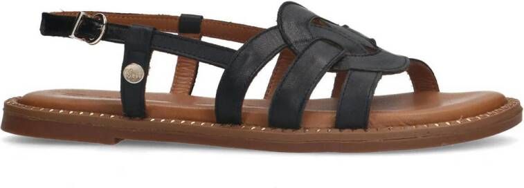 No Stress leren sandalen zwart