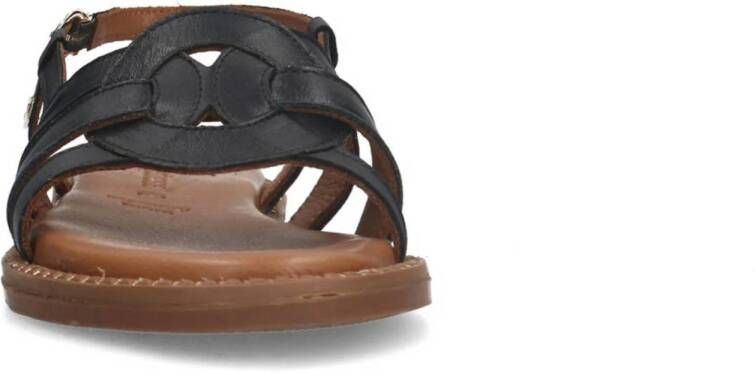 No Stress leren sandalen zwart