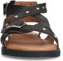 No Stress Dames PRE ORDER Zwarte leren sandalen met studs - Thumbnail 5