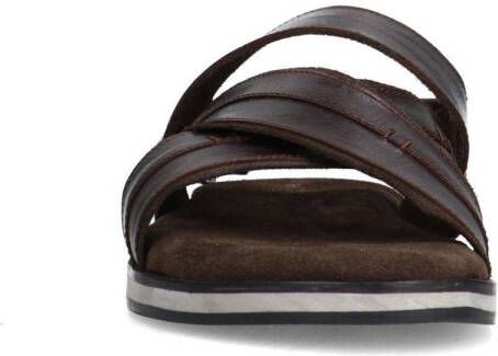 No Stress leren sandalen zwart
