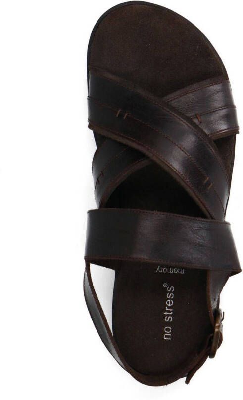 No Stress leren sandalen zwart