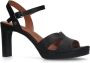 No Stress Dames PRE ORDER Zwarte leren sandalen met hak - Thumbnail 4