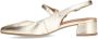 No Stress Dames Gouden leren slingbacks - Thumbnail 5