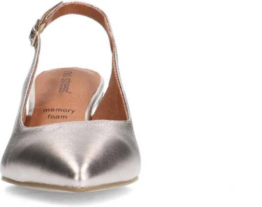 No Stress leren slingback pumps goud