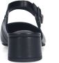 No Stress Dames Zwarte leren slingbacks - Thumbnail 5
