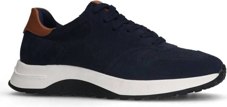 No Stress suède sneakers blauw