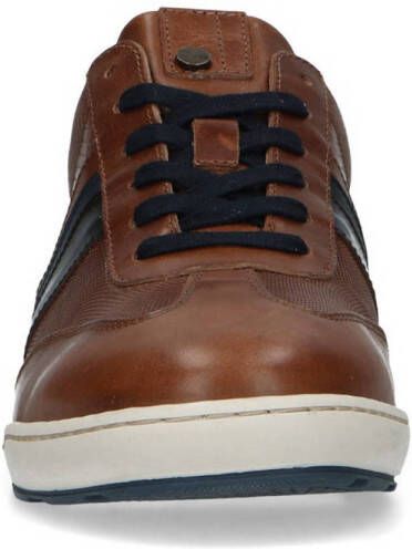 No Stress leren sneakers cognac