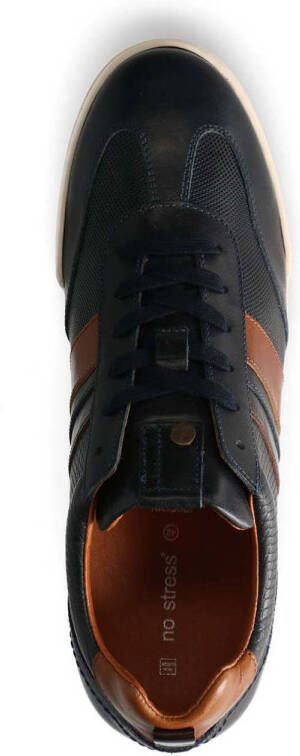 No Stress leren sneakers donkerblauw