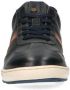 No Stress Heren Navy leren sneakers met gestreept detail - Thumbnail 3