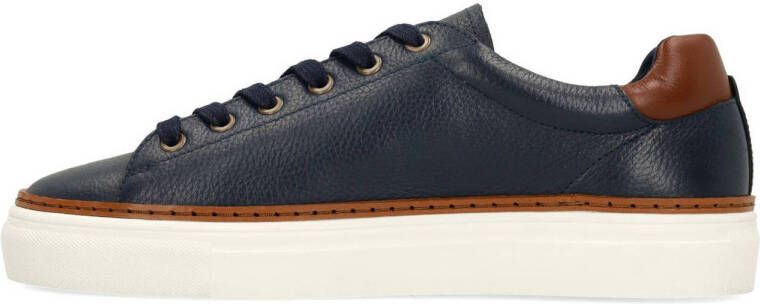 No Stress leren sneakers donkerblauw