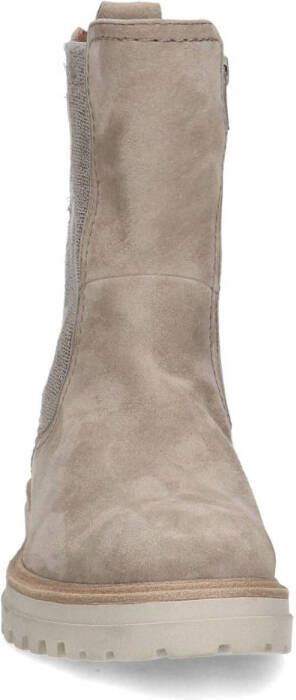 No Stress suède enkelboots taupe