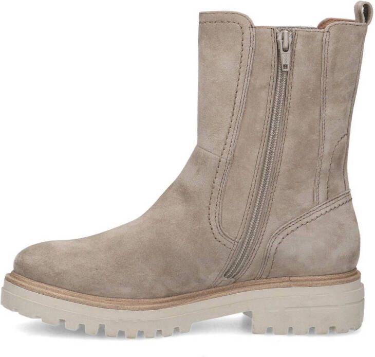 No Stress suède enkelboots taupe